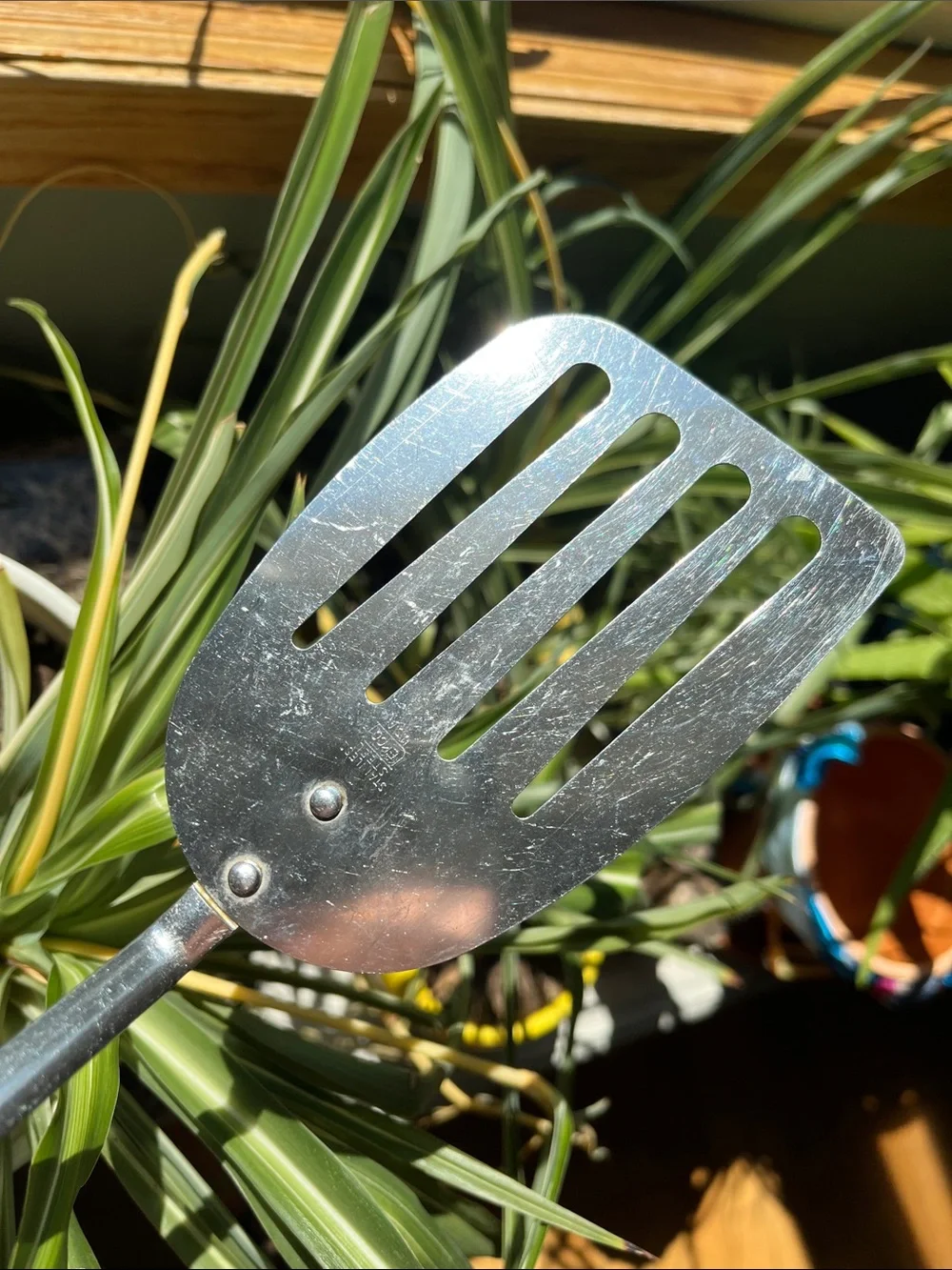 Vtg Ekco Atomic Starburst Spatula/Ladle/Masher MCM Black Handle Retro Kitchen